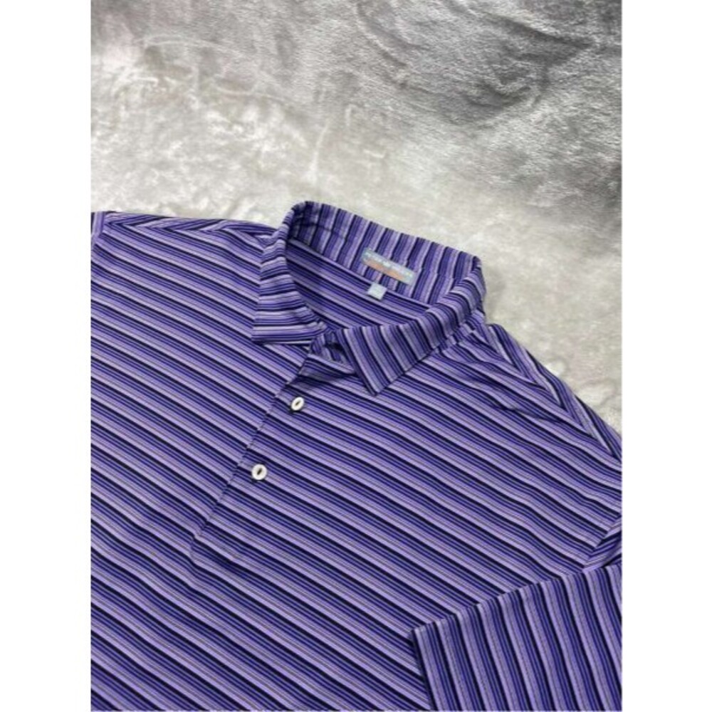 Peter Millar Polo Shirt Men XL Purple Summer Comfort Golf Short Sleeve